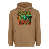 Toasted Coconut i survived 100 days Heavyweight Hoodie - MaliasSmallBusiness