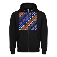 Black western america seamless pattern Zipper Hoodie - BundleAndBundleShop