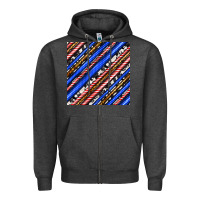 Charcoal Heather western america seamless pattern Zipper Hoodie - BundleAndBundleShop