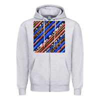 Heather Grey western america seamless pattern Zipper Hoodie - BundleAndBundleShop