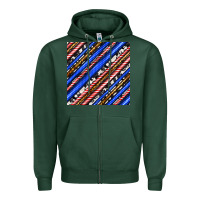 Sports Green western america seamless pattern Zipper Hoodie - BundleAndBundleShop