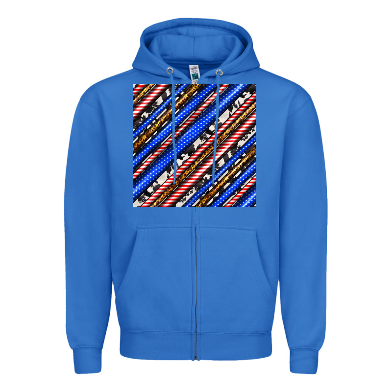 Western America Seamless Pattern Zipper Hoodie by BundleAndBundleShop | Teevron
