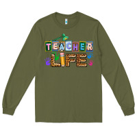 Army Green teacher life Long Sleeve Tee - AdoDesignShop