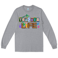 Heather Grey teacher life Long Sleeve Tee - AdoDesignShop