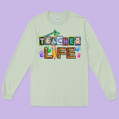 Teacher Life Long Sleeve Tee Designed By Adodesignshop