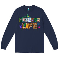 Navy teacher life Long Sleeve Tee - AdoDesignShop