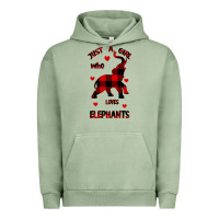 Pigment Oil Green Just a girl who loves Elephants - Elephant Urban Hoodie - Bettercallsaul