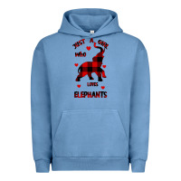 Pigment Pebble Blue Just a girl who loves Elephants - Elephant Urban Hoodie - Bettercallsaul