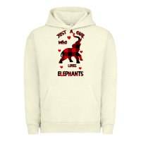 Pigment Pistachio Just a girl who loves Elephants - Elephant Urban Hoodie - Bettercallsaul