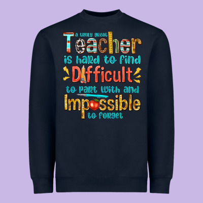 A Truly Great Teacher Heavyweight Sweatshirt Designed By Texasbilliewilder