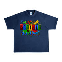 Navy my brother is ausome autism Urban Heavy Tee - Zillion Design Studio