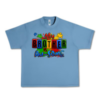 Pebble Blue my brother is ausome autism Urban Heavy Tee - Zillion Design Studio