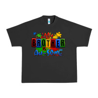 Pigment Black my brother is ausome autism Urban Heavy Tee - Zillion Design Studio