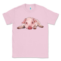 Bubblegum Pink baby pig Classic Tee - RanaPortraitStore