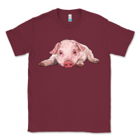 Burgundy baby pig Classic Tee - RanaPortraitStore