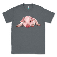 Charcoal Heather baby pig Classic Tee - RanaPortraitStore