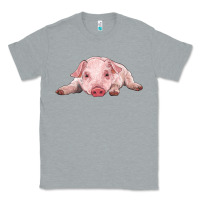 Heather Grey baby pig Classic Tee - RanaPortraitStore