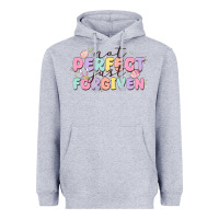 Heather Grey not perfect just forgiven Heavyweight Hoodie - MaliasSmallBusiness