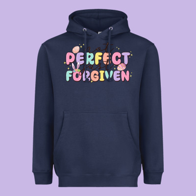 Not Perfect Just Forgiven Heavyweight Hoodie Designed By Maliassmallbusiness