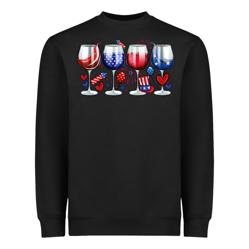 American Wine Glasses Heavyweight Sweatshirt by Zillion Design Studio | Teevron