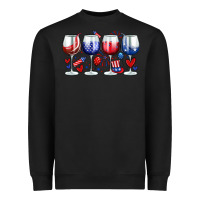 Black American wine glasses Heavyweight Sweatshirt - Zillion Design Studio