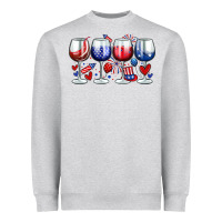 Heather Grey American wine glasses Heavyweight Sweatshirt - Zillion Design Studio