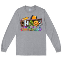 Heather Grey teacher chaos coordinator Long Sleeve Tee - AdoDesignShop