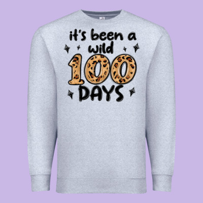 Its Been A Wild 100 Days Premium Sweatshirt Designed By Maliassmallbusiness