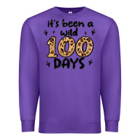 Purple its been a wild 100 days Premium Sweatshirt - MaliasSmallBusiness