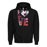 Black soccer love Zipper Hoodie - JahusDesignShop