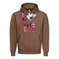 Chestnut soccer love Zipper Hoodie - JahusDesignShop