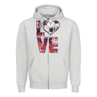 Soccer Love Zipper Hoodie | Teevron