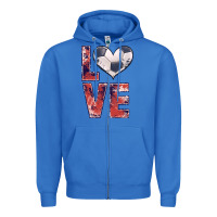 True Royal soccer love Zipper Hoodie - JahusDesignShop