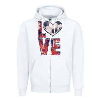 White soccer love Zipper Hoodie - JahusDesignShop