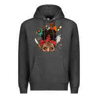 Charcoal Heather Wild Camping Afro Messy Bbs Premium Hoodie - BundleAndBundleShop