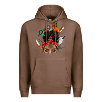 Chestnut Wild Camping Afro Messy Bbs Premium Hoodie - BundleAndBundleShop