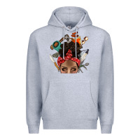 Heather Grey Wild Camping Afro Messy Bbs Premium Hoodie - BundleAndBundleShop