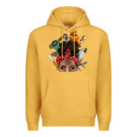 Mustard Wild Camping Afro Messy Bbs Premium Hoodie - BundleAndBundleShop
