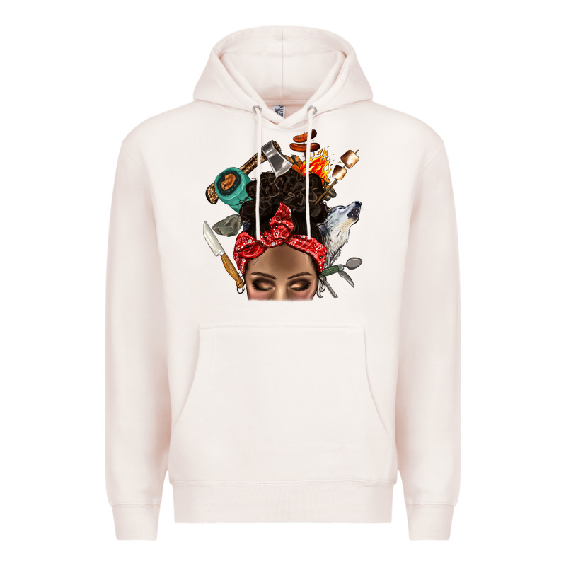 Wild Camping Afro Messy Bbs Premium Hoodie by BundleAndBundleShop | Teevron