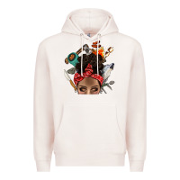 Pale Pink Wild Camping Afro Messy Bbs Premium Hoodie - BundleAndBundleShop