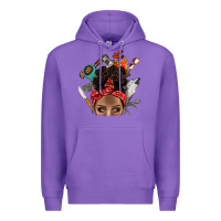 Purple Wild Camping Afro Messy Bbs Premium Hoodie - BundleAndBundleShop