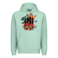 Seafoam Wild Camping Afro Messy Bbs Premium Hoodie - BundleAndBundleShop