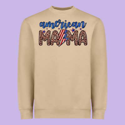 American Mama Heavyweight Sweatshirt Designed By Zillion Design Studio