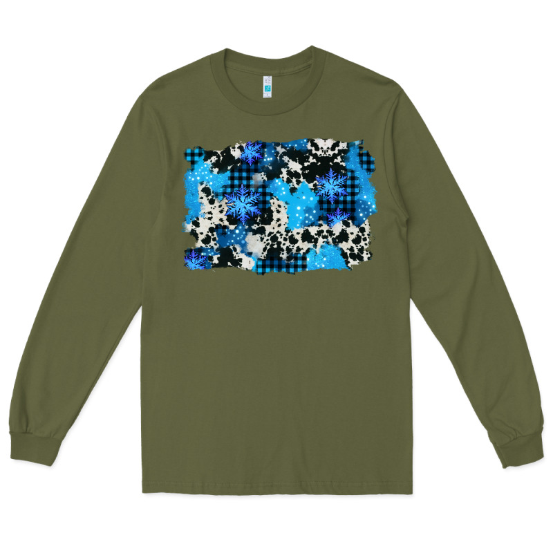 Westerb Cowhide Winter Background Long Sleeve Tee by AdoDesignShop | Teevron