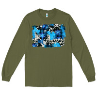 Army Green westerb cowhide winter background Long Sleeve Tee - AdoDesignShop