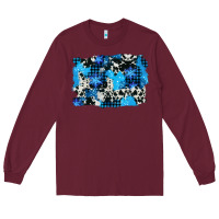 Burgundy westerb cowhide winter background Long Sleeve Tee - AdoDesignShop