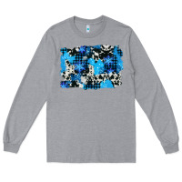 Heather Grey westerb cowhide winter background Long Sleeve Tee - AdoDesignShop