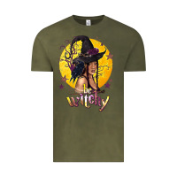 Vintage Olive Be Witchy Black Witch Vintage Tee - texasbilliewilder