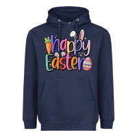 Navy happy easter Heavyweight Hoodie - MaliasSmallBusiness