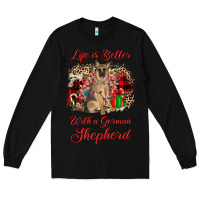 Black Christmas life is better with a german shepherd Long Sleeve Tee - JahusDesignShop